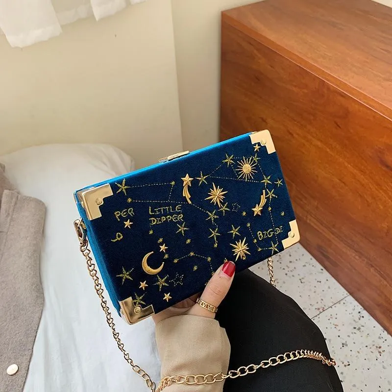 Vvsha Christmas Gift luxury Metal Badge Box Shape Handbag Purse Chain Party Clutch Bag new Kawaii Shoulder Crossbody Messenger Bags for women 1119
