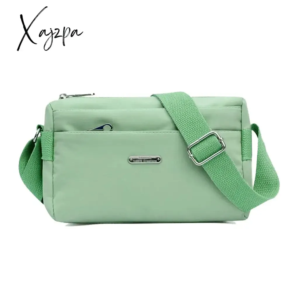 Xajzpa - Nylon Women Shoulder Bags Casual Female Handbags Solid Color Travel Crossbody Bag for Women Simple Ladies Wallet Retro Handbag