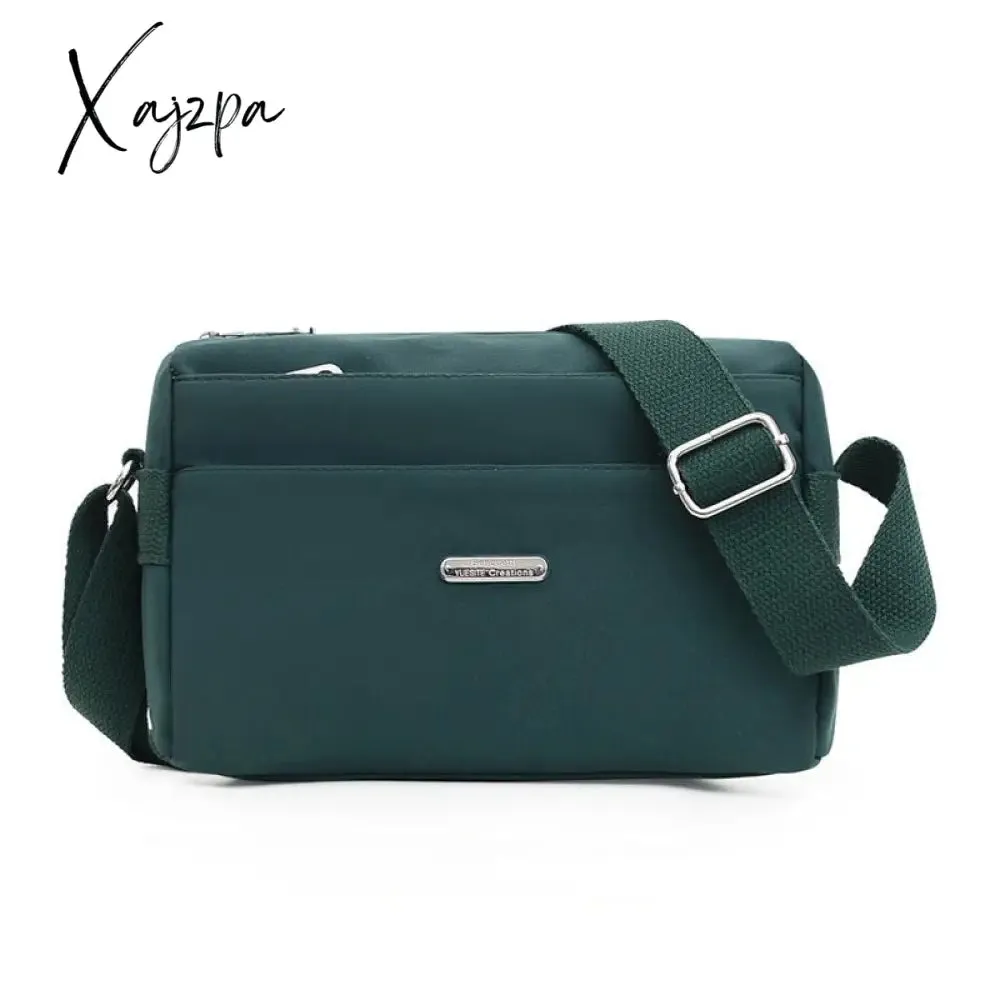 Xajzpa - Nylon Women Shoulder Bags Casual Female Handbags Solid Color Travel Crossbody Bag for Women Simple Ladies Wallet Retro Handbag