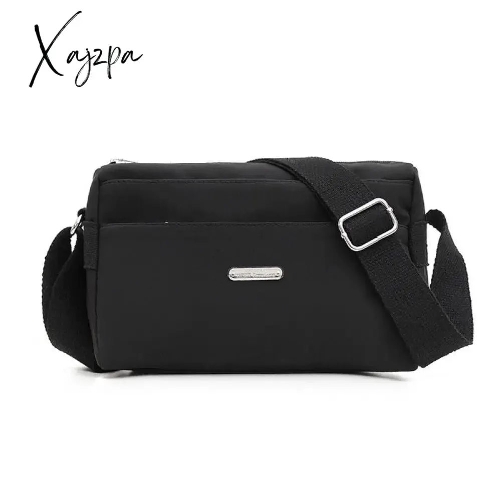 Xajzpa - Nylon Women Shoulder Bags Casual Female Handbags Solid Color Travel Crossbody Bag for Women Simple Ladies Wallet Retro Handbag