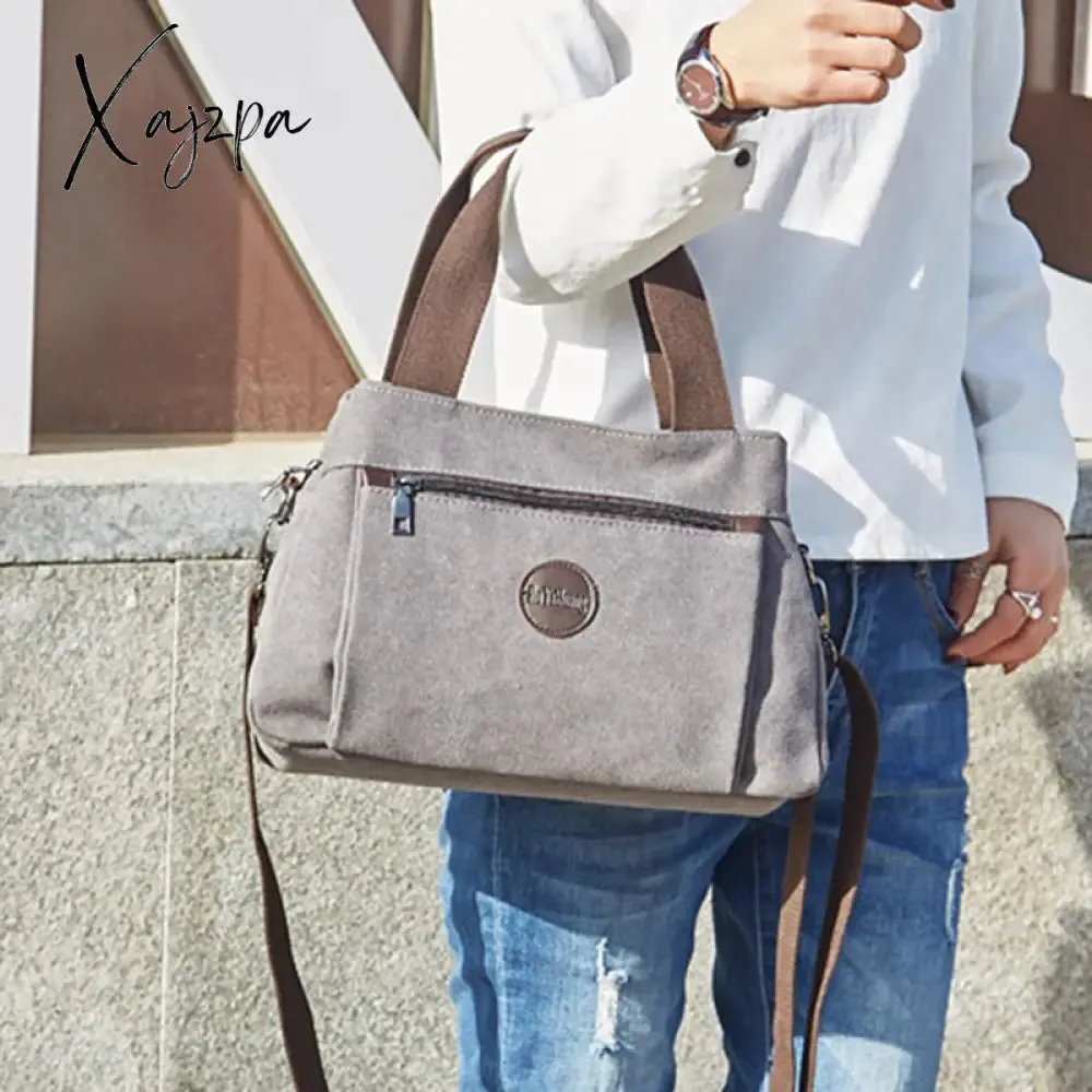 Xajzpa - Women's Canvas Bag Handbags Shoulder Bags Messenger Bags Crossbody Bags Tote Large Capacity Work Bags bags for women