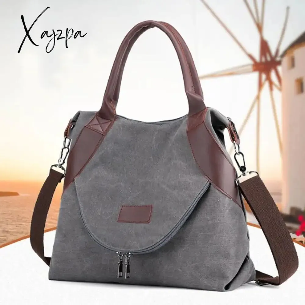 Xajzpa - Women's Canvas Bag Handbags Shoulder Bags Messenger Bags Crossbody Bags Tote Large Capacity Work Bags bags for women