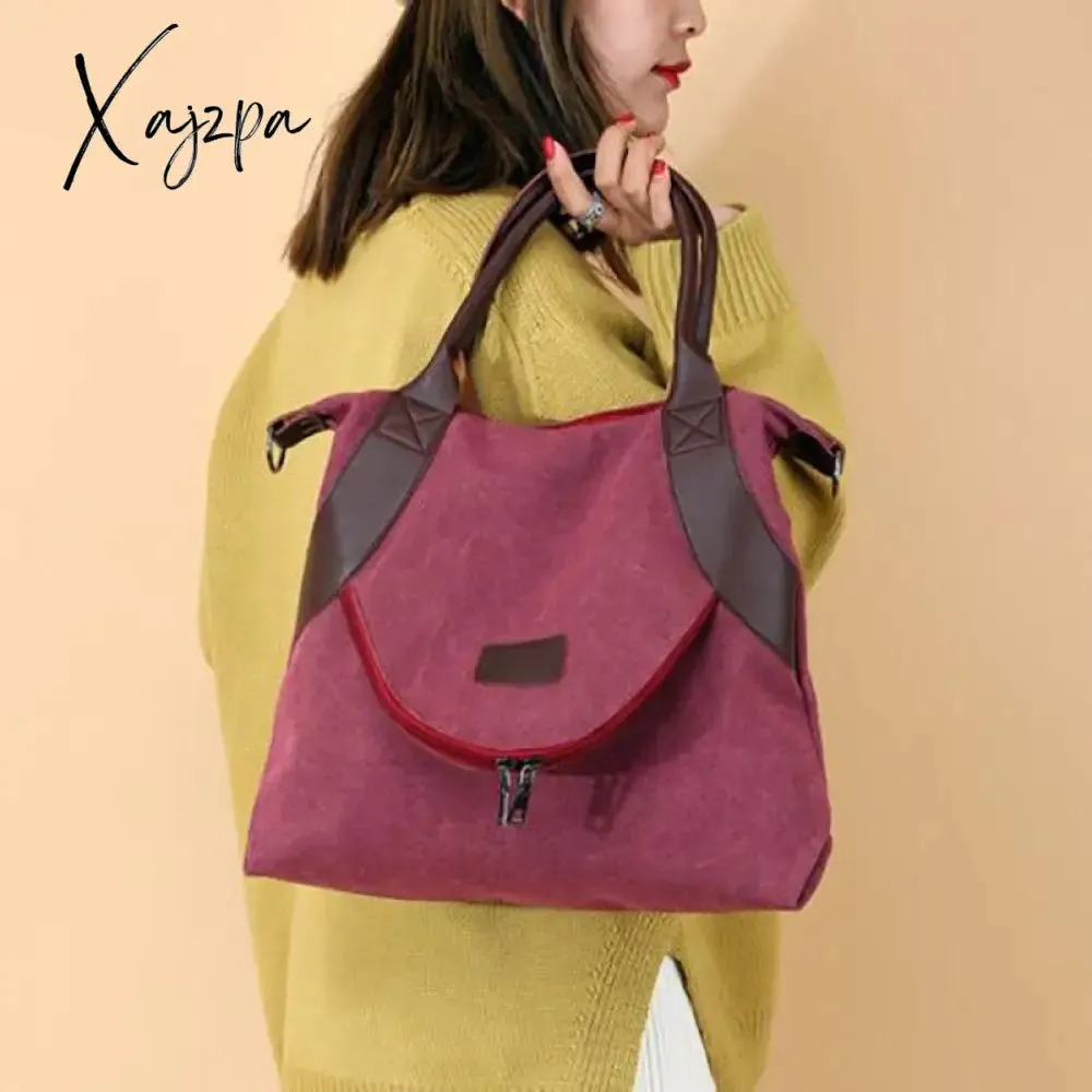 Xajzpa - Women's Canvas Bag Handbags Shoulder Bags Messenger Bags Crossbody Bags Tote Large Capacity Work Bags bags for women
