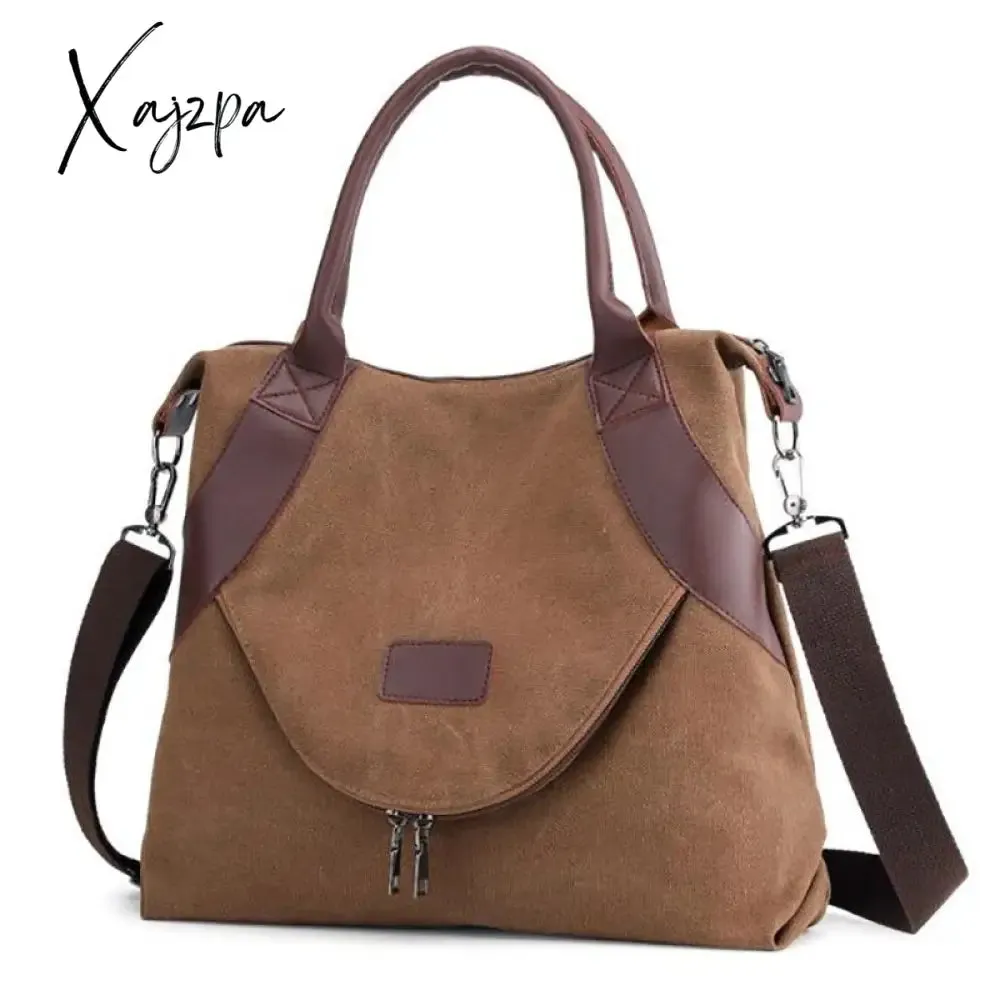 Xajzpa - Women's Canvas Bag Handbags Shoulder Bags Messenger Bags Crossbody Bags Tote Large Capacity Work Bags bags for women